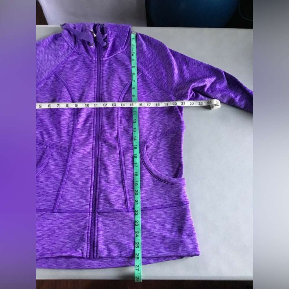 ATHLETA WOMEN’S STRENGTH HOODIE 2 FULL ZIP PURPLE AMETHYST SPACE DYE SIZE XL - Picture 14 of 15